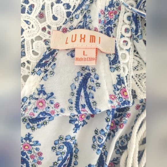 Luxmi Lace Paisley Romper Size Large - Picture 4 of 4